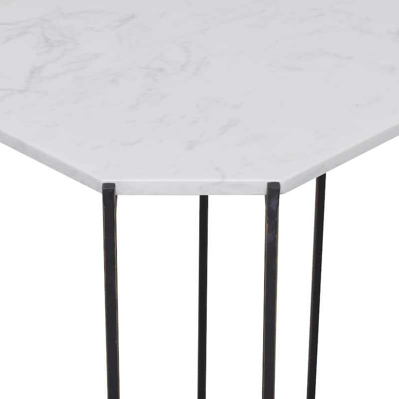 Metal Accent Table - White - Roche River Decor