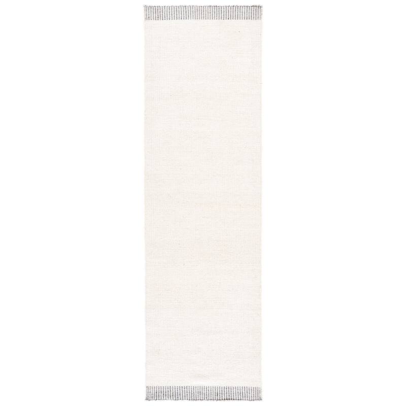 SAFAVIEH Handmade Vermont Tomaida Wool Rug - Ivory/Grey - 2'3" x 8' Runner
