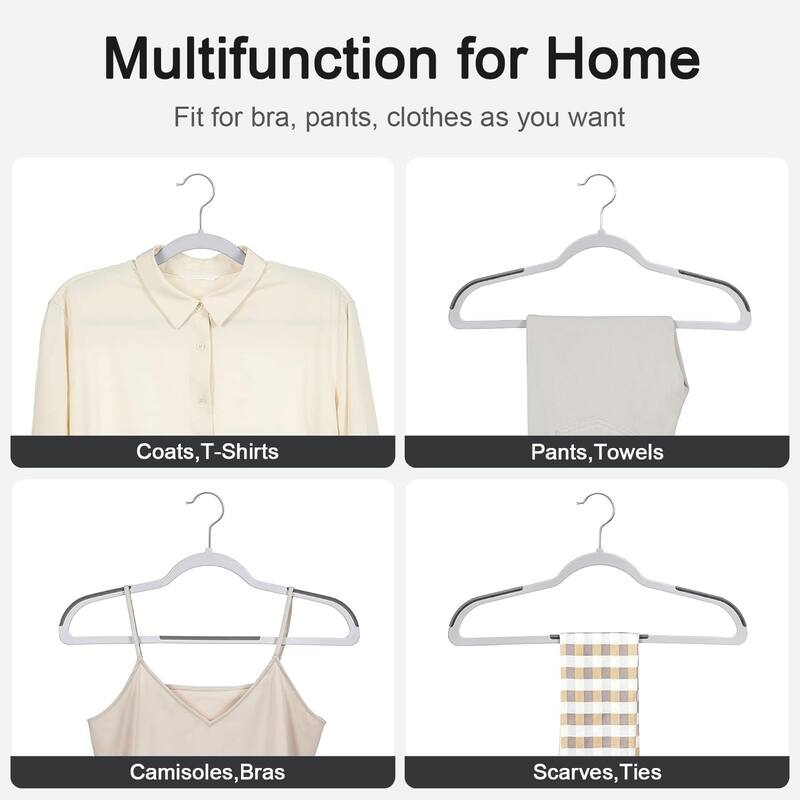 VECELO 100 Pcs Wet and Dry Adult Hangers Holds Up To 10 Lbs Clothes Hangers
