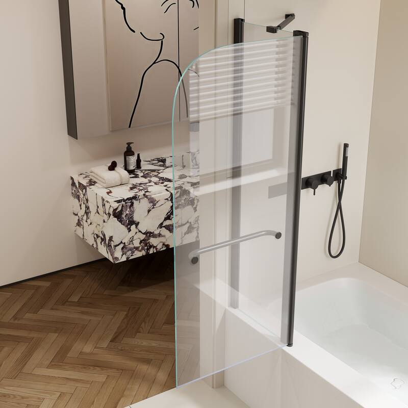 Rise and down rotation shaft door Shower Doors