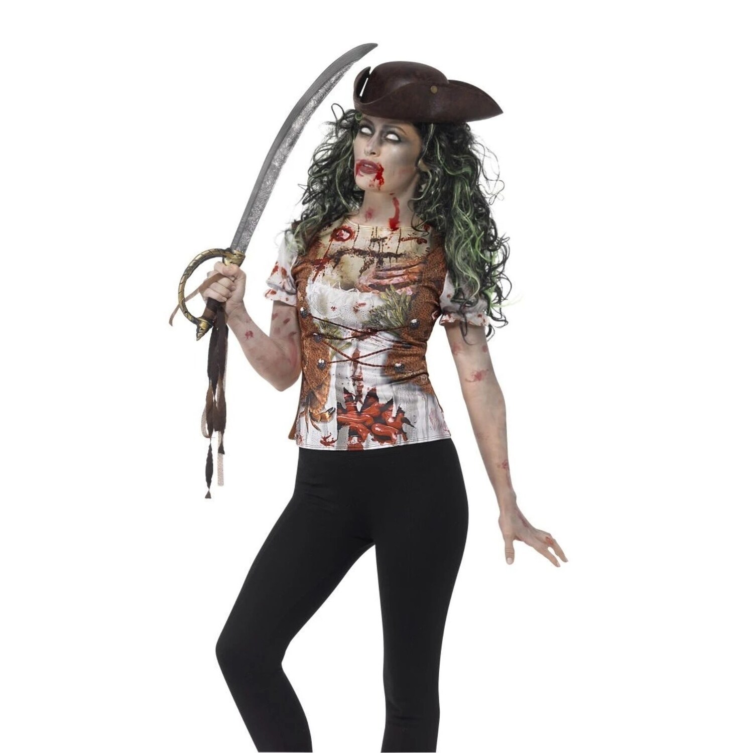 Women Clothing Shoes Accessories Zombie Pirate Blood Ladies Hallowen Fancy Dress Womens Adults Costume Outfit Myself Co Ls