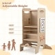 preview thumbnail 7 of 7, Gymax Wooden Toddler Standing Tower w/Chalkboard Montessori Games 3