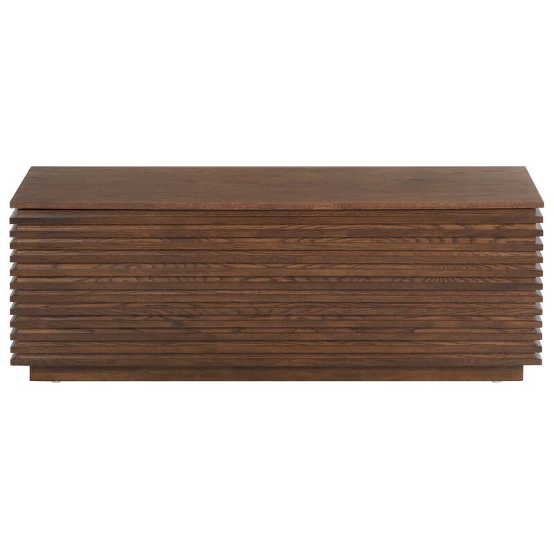 SAFAVIEH Couture Zuzu Wood Storage Bench - 50"W x 18"D x 18"H