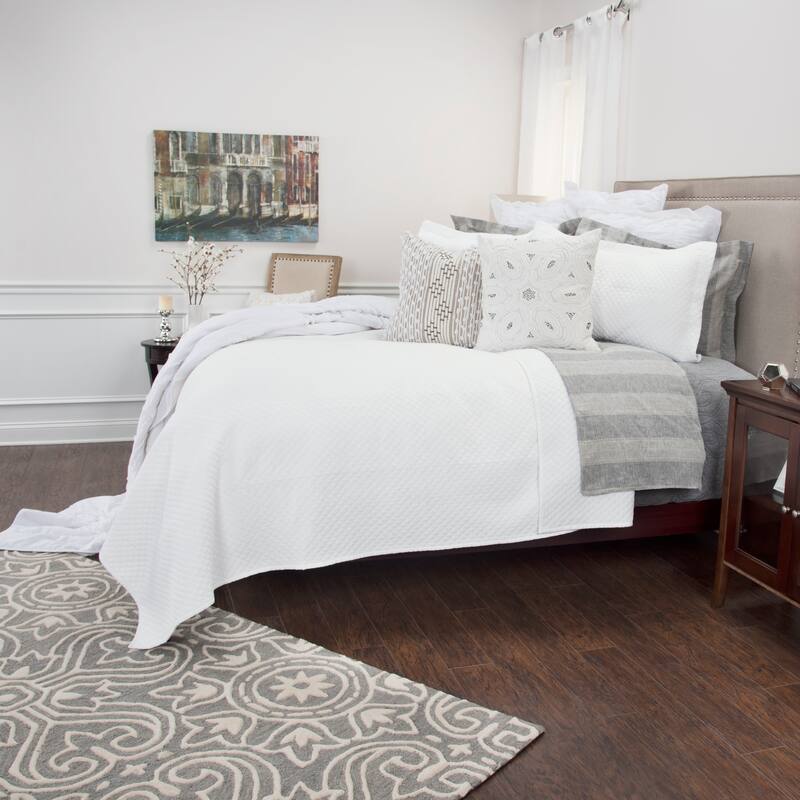 Lydia White Diamond Cotton Sham