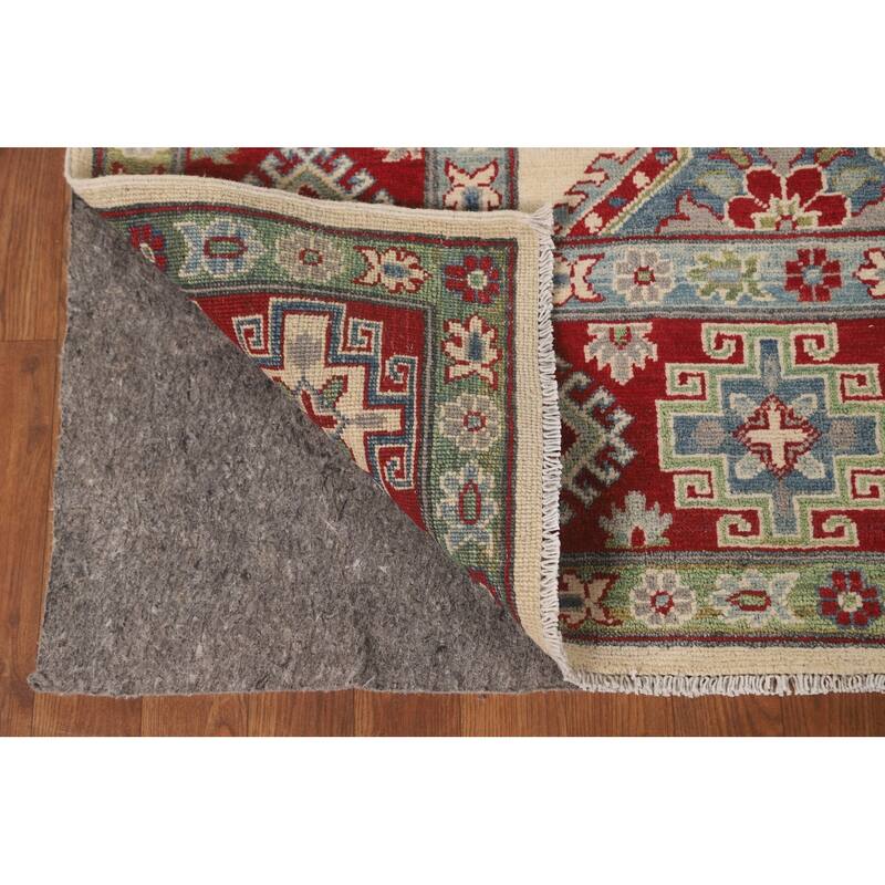Traditional Beige Kazak Area Rug Handmade Wool Carpet - 6'8" x 9'8"