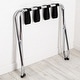 preview thumbnail 4 of 3, Chrome and Black Steel Folding Luggage Rack