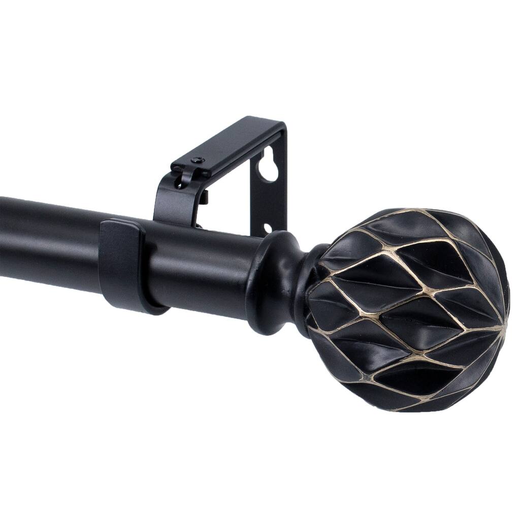 Meriville 1" Diameter Telescoping Single Window Treatment Curtain Rod, Kensington