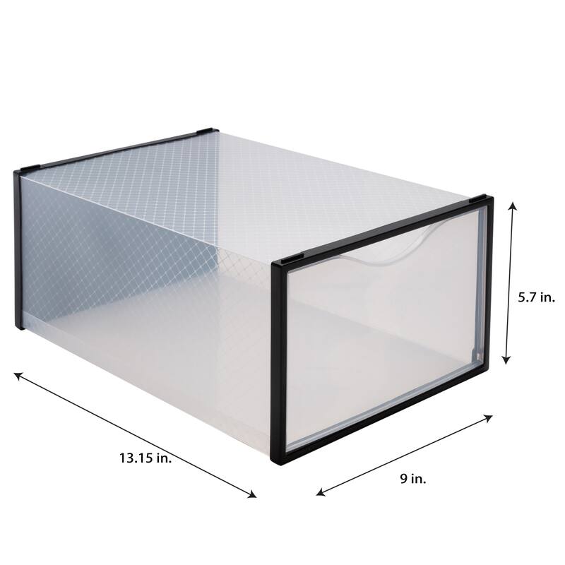 Simplify Set of 12 Stackable Shoe Boxes - 13.15"x 9"x 5.7"