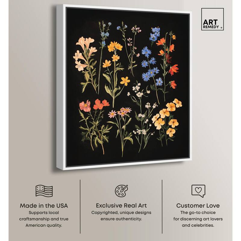 Darkling Daisies II Canvas by Art Remedy