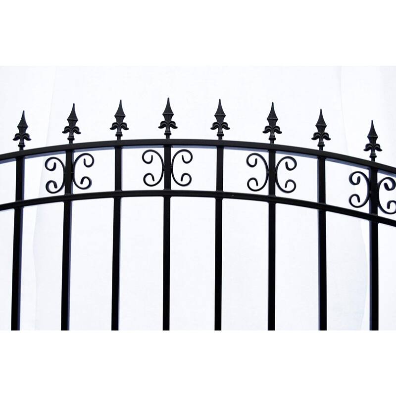 ALEKO Steel St. Louis Style Single 18' Driveway Gate with Pedestrian Gate