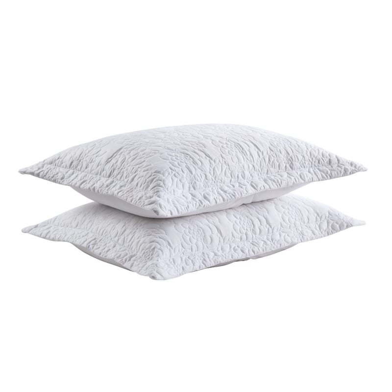 MarCielo 2 PCS Embroidered Pillow Shams Euro Sham