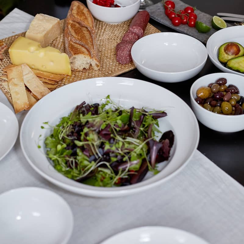 Euro Ceramica White Essential 13" Porcelain Serving Bowl - 108 oz