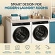 preview thumbnail 3 of 5, 58” Washer and Dryer Countertop with Raised Edges, Topper Organizer Shelf, Over Washer and Dryer Storage Counter, Brown