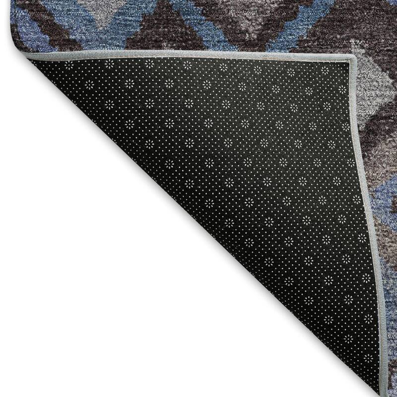 Machine Washable Indoor/ Outdoor Boho Moroccan Chantille Rug