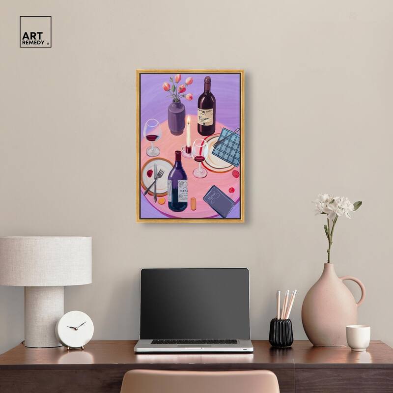Lavender Haze Dinner Canvas by Art Remedy