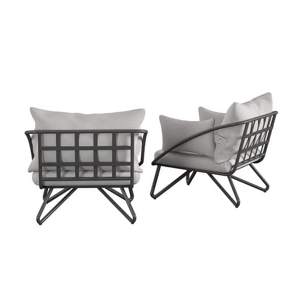 Novogratz Poolside Gossip Collection Teddi Outdoor Lounge Chairs 2 Piece On Sale Overstock 27326591