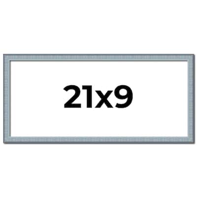 21x9 Frame Rustic Sky Blue Solid Wood Picture Frame | 0.75 Inch