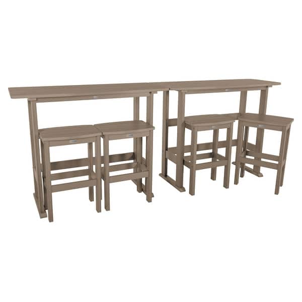 slide 2 of 5, Lehigh 6-Piece Outdoor Balcony Set - Bar-height Woodland Brown