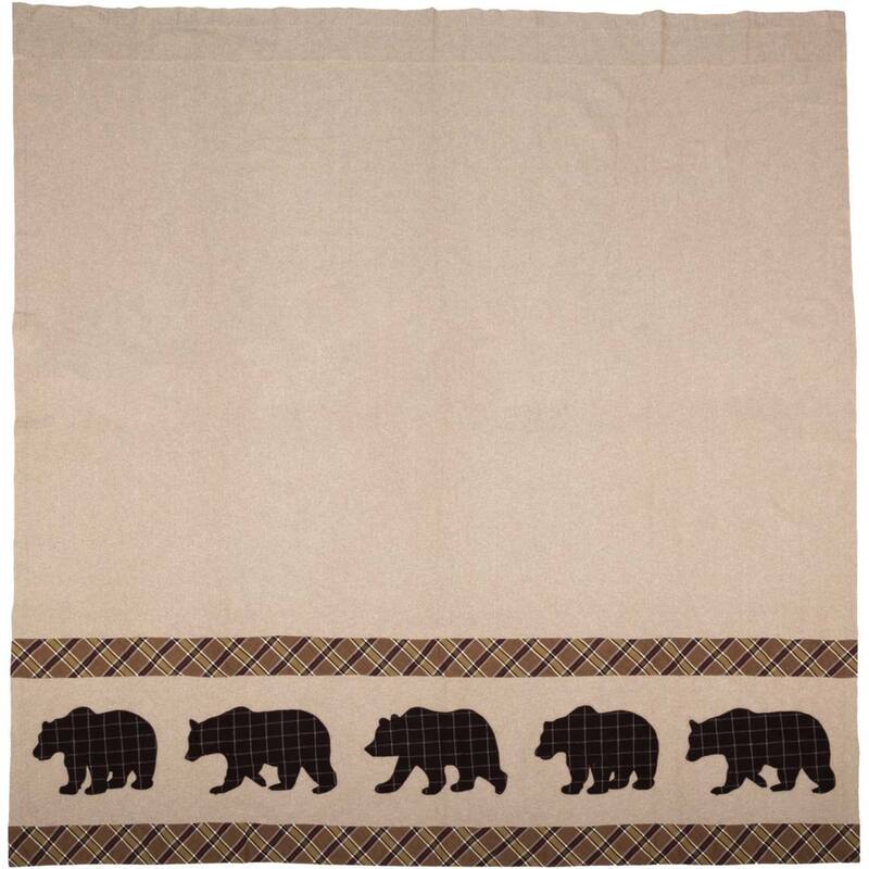 Wyatt Bear Shower Curtain 72x72