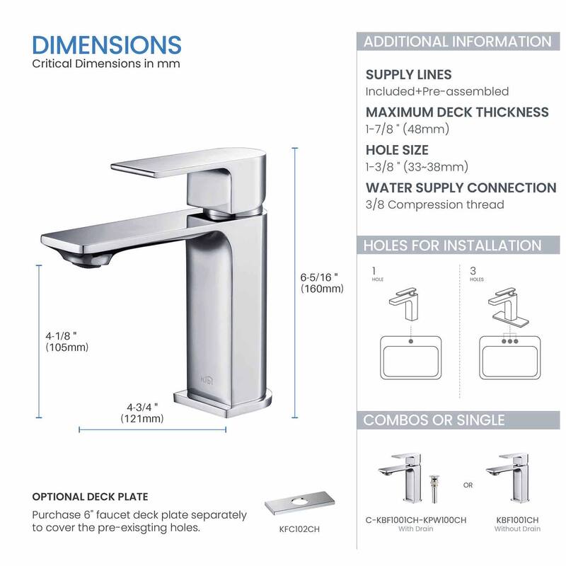 Lead-free Solid Brass Single Handle Bathroom Vanity Faucet with Hose