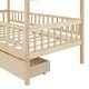 preview thumbnail 20 of 58, Wooden House Bed for Kids with Two Storage Drawers, Sturdy Twin Size Design