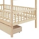 preview thumbnail 53 of 70, Wooden House Bed with 2 Drawers