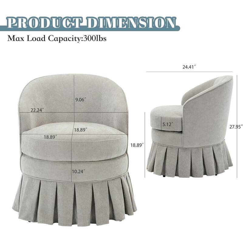 Mid Century Upholstered Cozy Accent Dining Chair for Bedroom, Living Room, or Dining Room