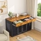 preview thumbnail 2 of 6, Dog Crate Furniture Kennel, Dog Cage with Double Doors Wooden Pet House with 2 Drawers