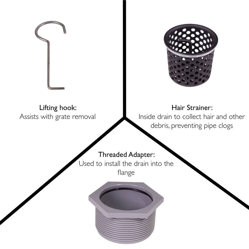 Design House 542837 6" Square Shower Drain