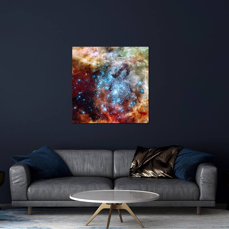 Star Cluster on Collision Course (Hubble Space Telescope) Print On