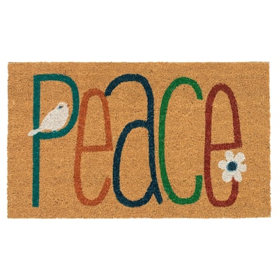 Liora Manne Natura Peace Outdoor Mat Natural 24"x36"
