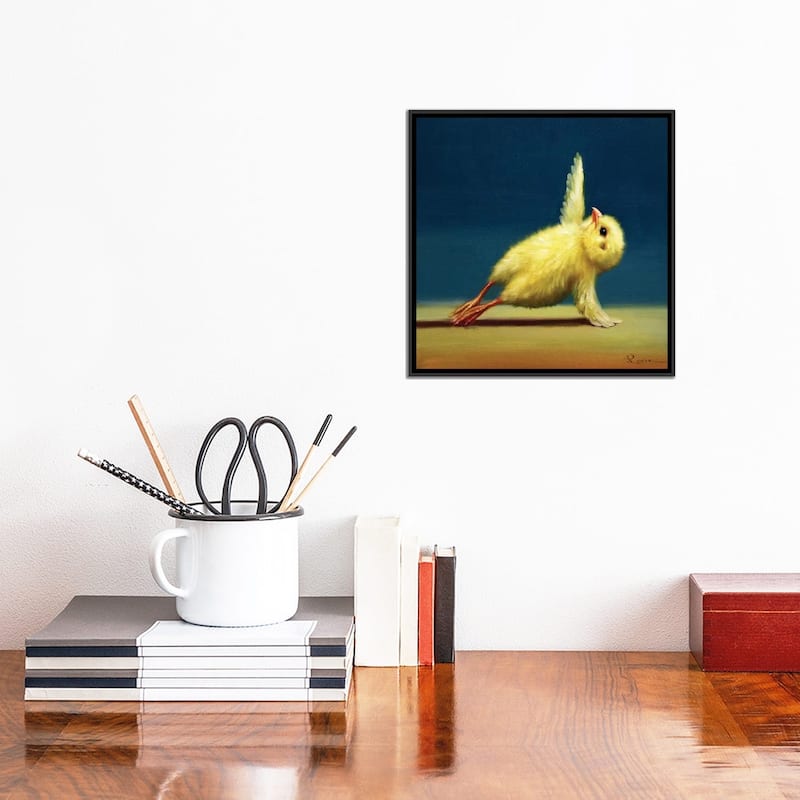 iCanvas "Side Plank (Yoga Chick)" by Lucia Heffernan Framed Canvas Print