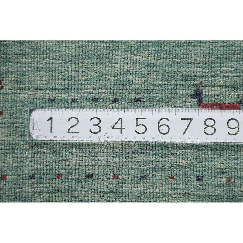 Hand Knotted Oriental 100% Wool Carpet Tribal Animal Pictorial Navy Blue & Blues Gabbeh Area Rug - 5' 10'' X 4' 0''