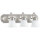 preview thumbnail 5 of 3, Quorum International 3 Light 24" Wide Bathroom Vanity Light Satin Nickel / Satin Opal