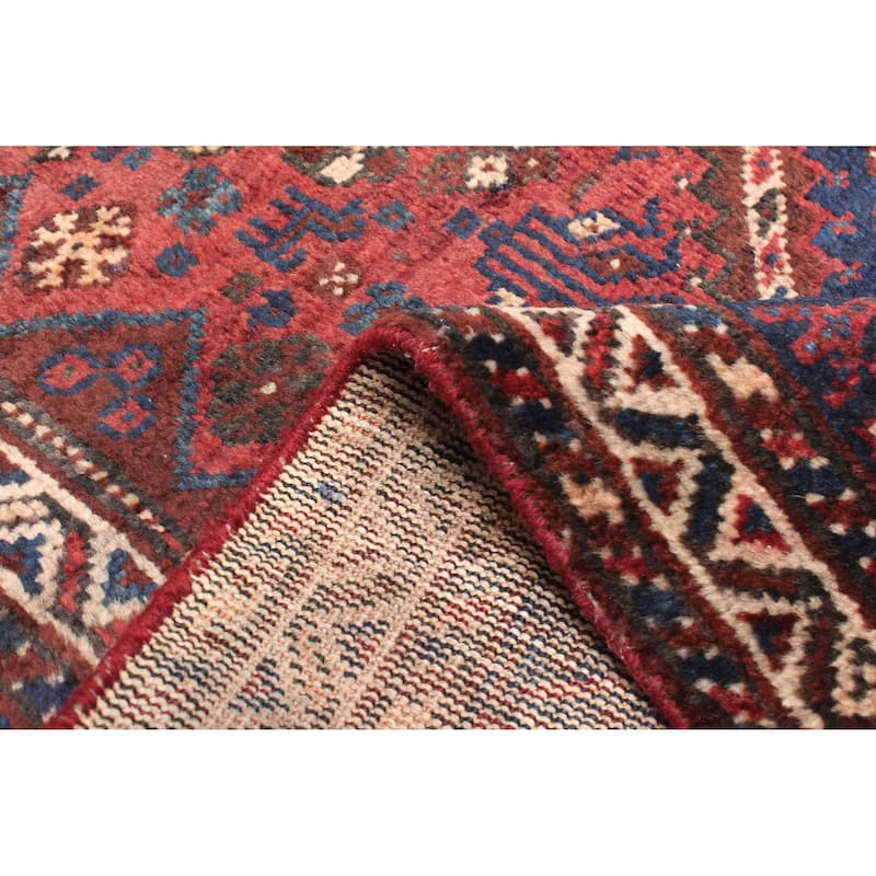 ECARPETGALLERY Hand-knotted Melis Vintage Red Wool Rug - 4'9 x 6'0
