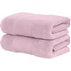 preview thumbnail 1 of 3, Modern Threads Air Cloud 2-Pack Oversized Bath Sheet Set Pink