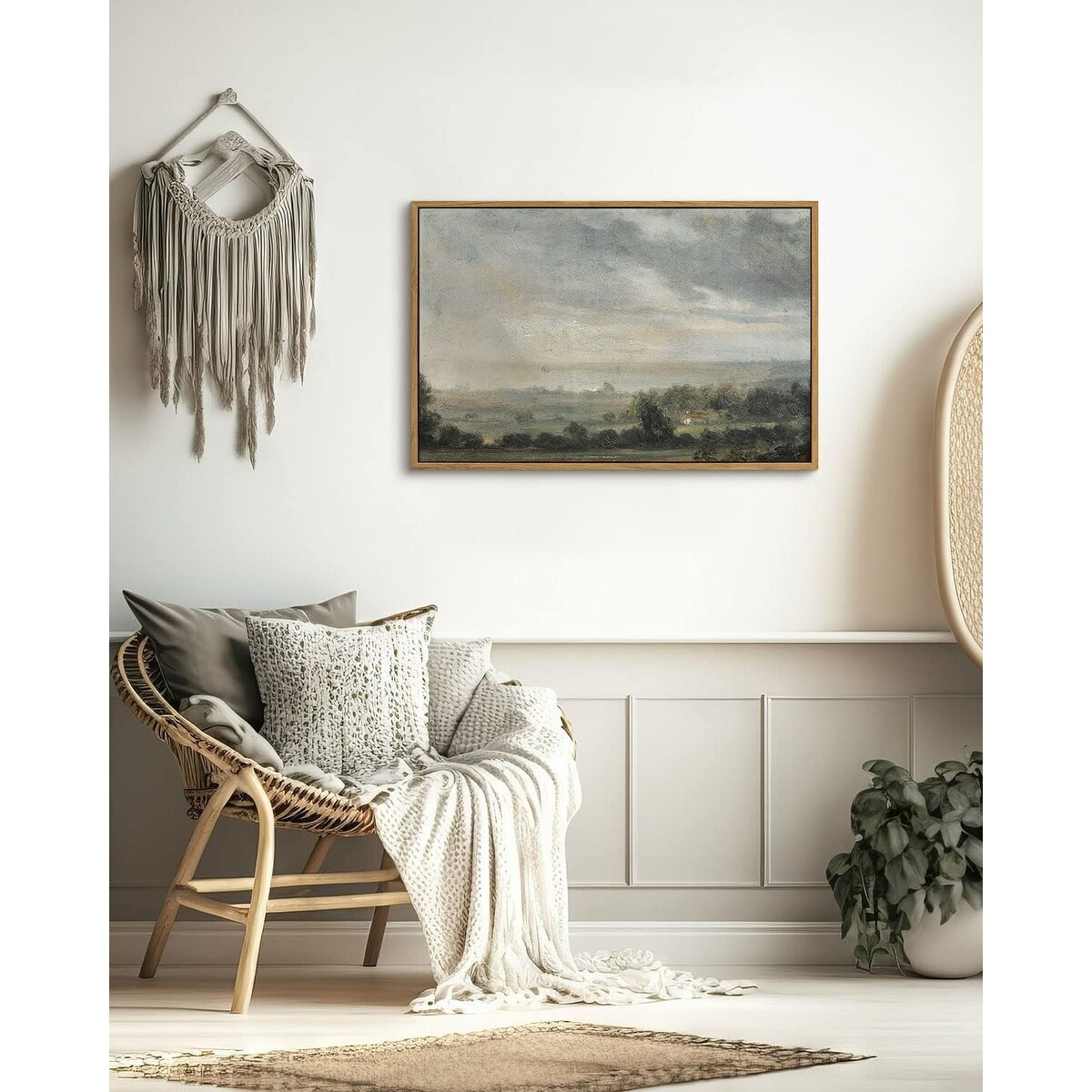 Wall Art Home Decor, Wild Field under Sky - Overstock - 42993408