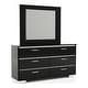preview thumbnail 14 of 12, Furniture of America Benvolio Contemporary Black Wood LED 6-Piece Panel Bedroom Set with USB Port