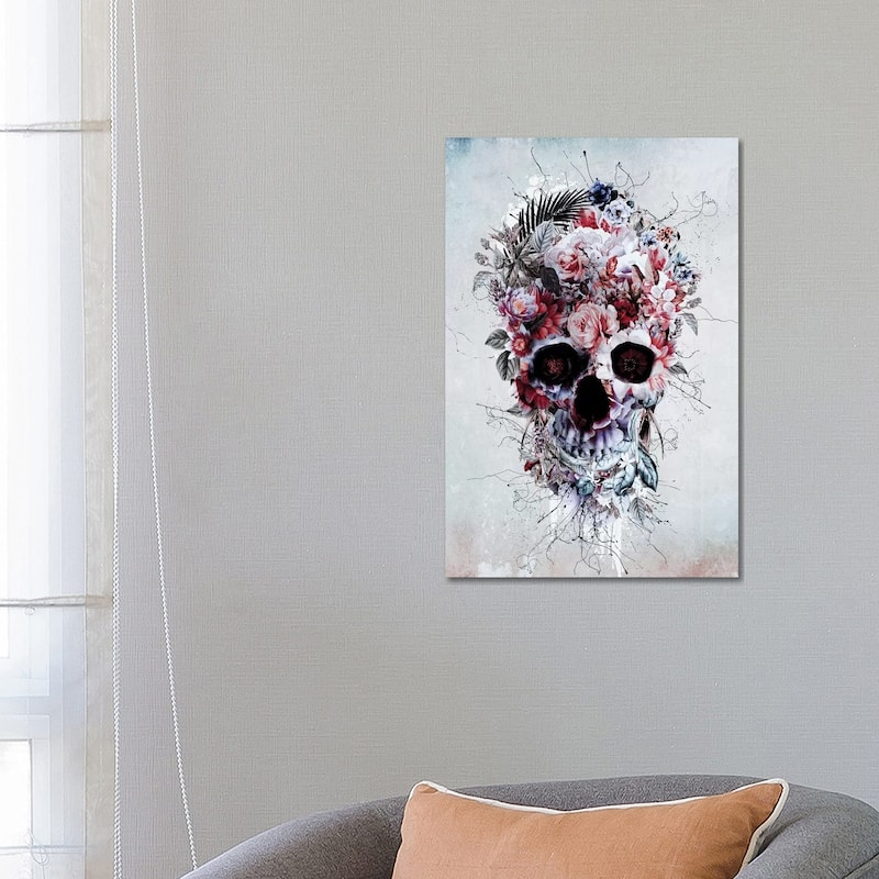 iCanvas "Floral Skull RPE" by Riza Peker Canvas Print - 26x18x1.5