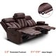 preview thumbnail 39 of 56, MCombo Electric Power Reclining Sofa with Heat & Massage, Faux Leather 6095/6075/6077