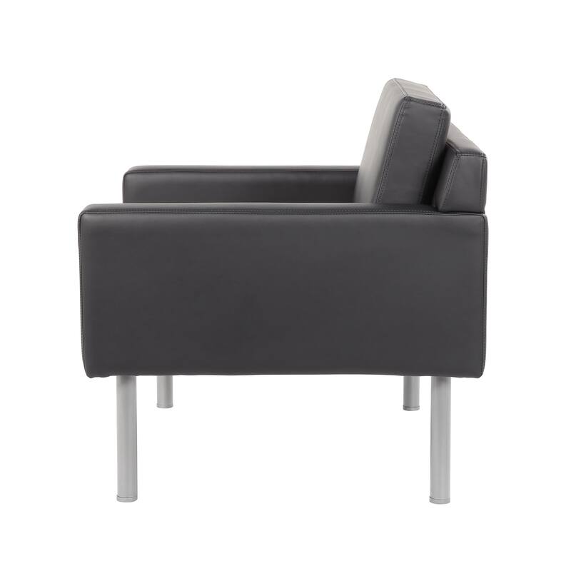 Boss Black Antimicrobial Vinyl Lounge Chair