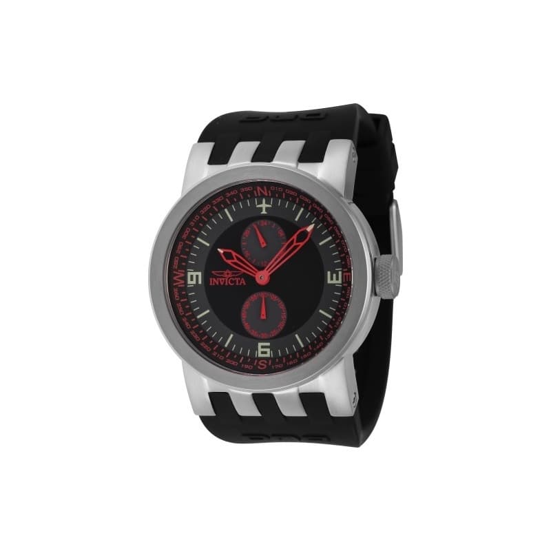 Invicta Men's 44224 DNA Quartz Multifunction Black, Grey, Red Dial Watch - Black