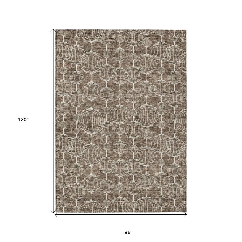 HomeRoots Geometric Transitional Rectangle Outdoor Rug