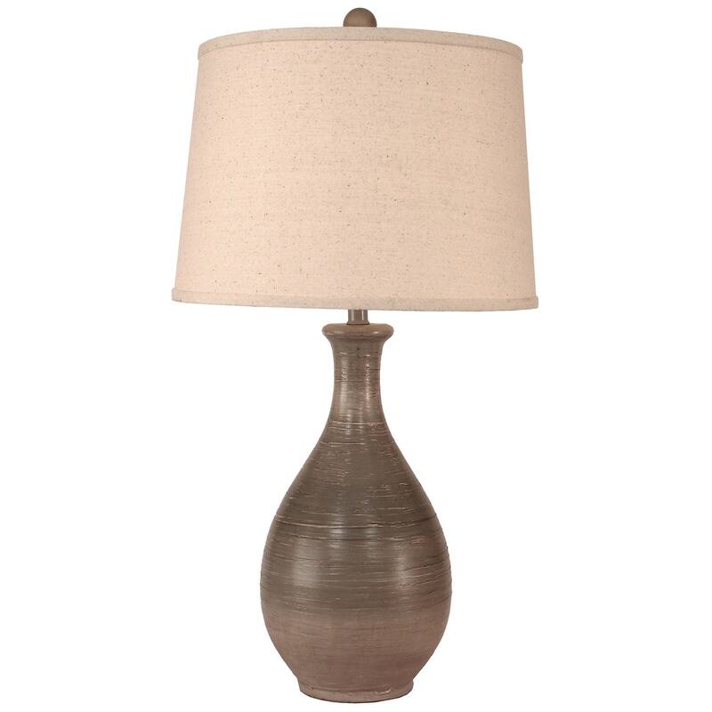Coastal Ridged Teardrop Table Lamp