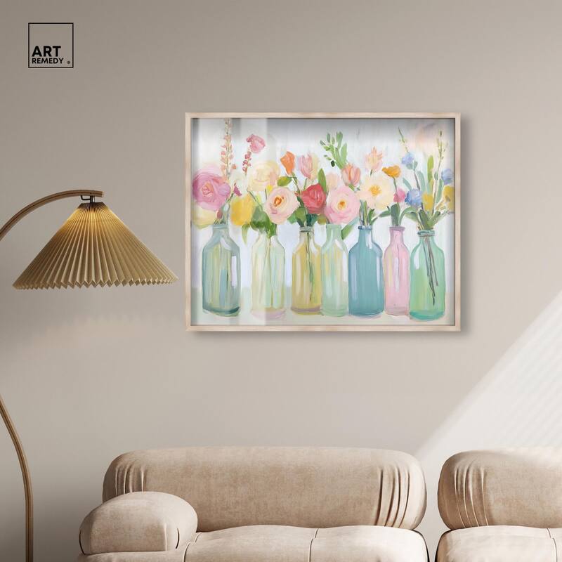 Bottled Blooms Shadowbox by Art Remedy