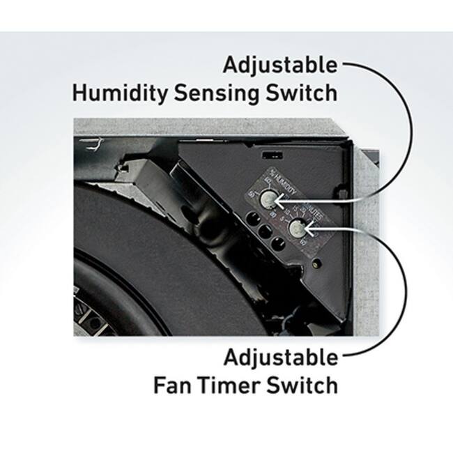 Broan AE110S InVent 110 CFM 1 Sone Ceiling Mounted Energy Star