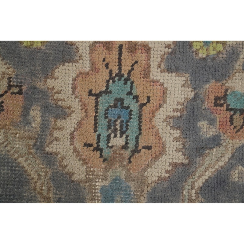 Hand Knotted Oriental 100% Wool Carpet Traditional All-Over Pink Tabriz Area Rug - 12' 8'' X 9' 7''