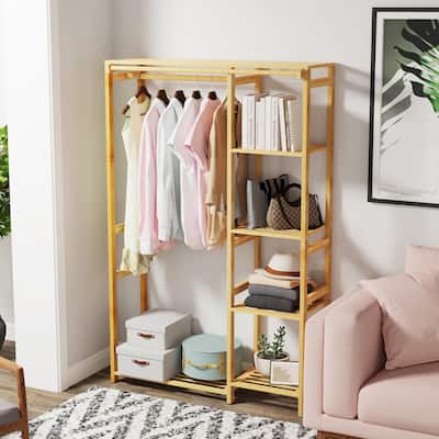 Free-standing Garment Rack Closet Organizer Coat Hanging Stand