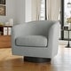 preview thumbnail 14 of 186, Modern Upholstered Barrel Chair Swivel Accent Chair for Living Room Chenille - Light Gray/Chenille