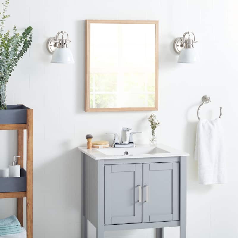 SAFAVIEH Lighting Muna Led Bathroom Sconce - 6.5"x8.5"x8.5" - 7Wx9Dx9H